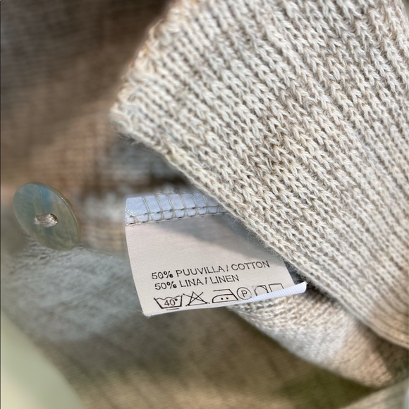 Cotton/Linen Blend Button Up Cardigan Embroidered - Picture 3 of 7